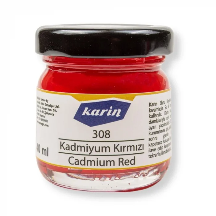 Karin Ebru Boyası 40 ml. 308 Cadmium Kırmızı