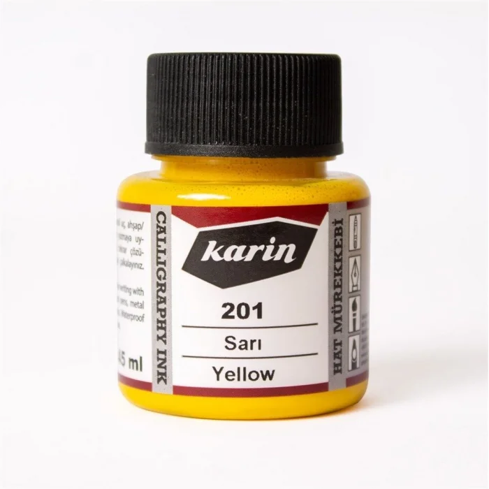 Karin Hat Mürekkebi 45 ml. 201 Sarı