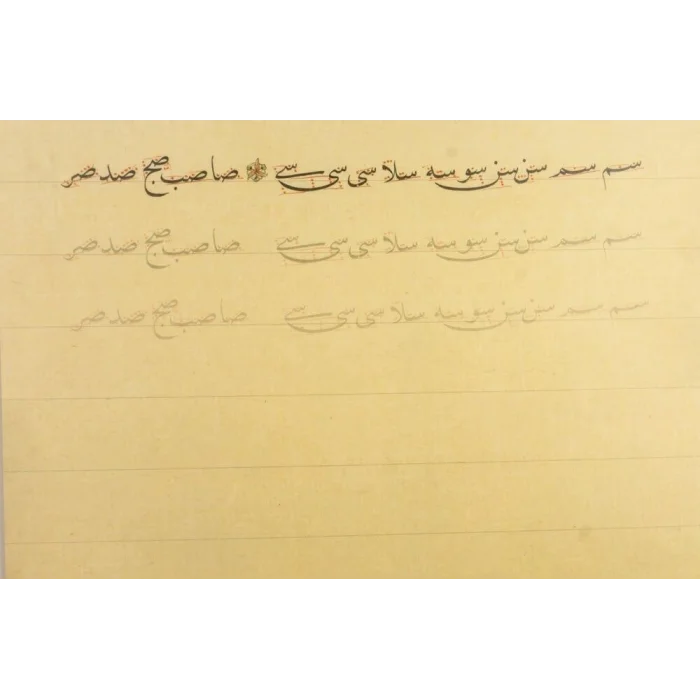 Karin Mehmet Şevki Efendi Nesih Harfleri Meşk Defteri