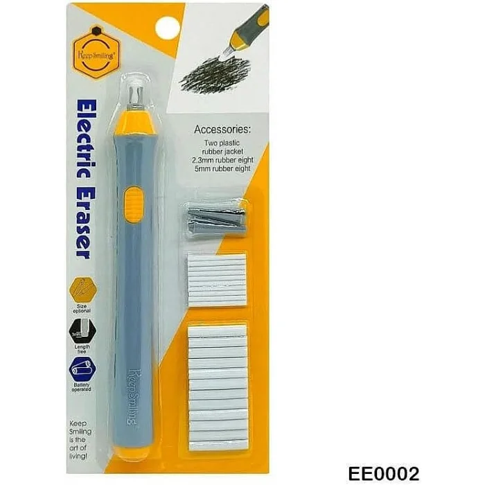 Keep Smiling Pilli Silgi Seti + 22 Adet Silgi Yedeği