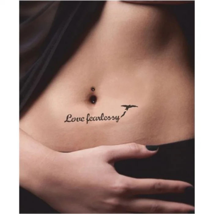 Korkusuzca Sev! Tattoo Geçici Dövme Şablonları Kına Kalıpları