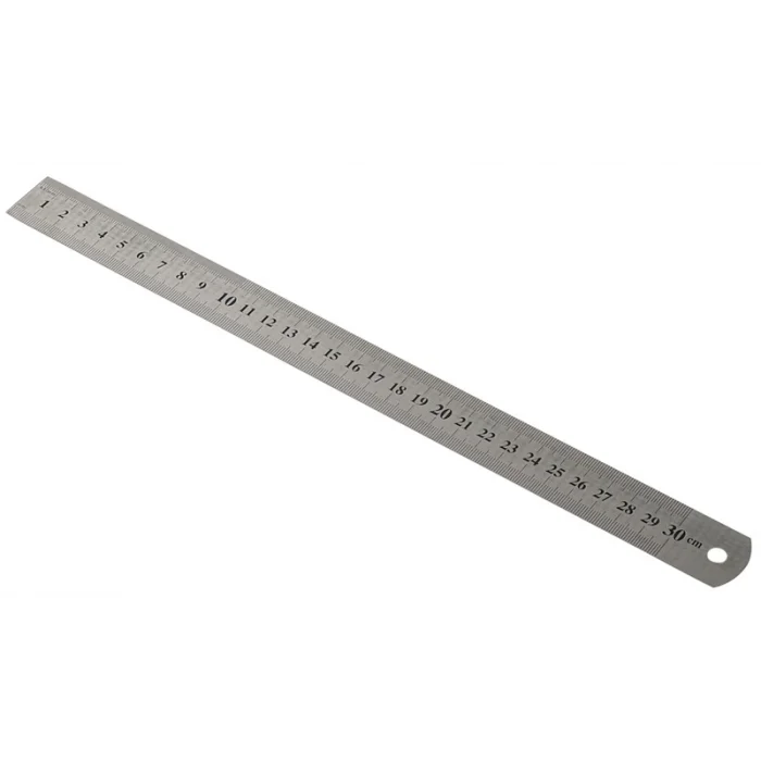 Kraf Çelik Cetvel 30 cm. Inch Ölçülü