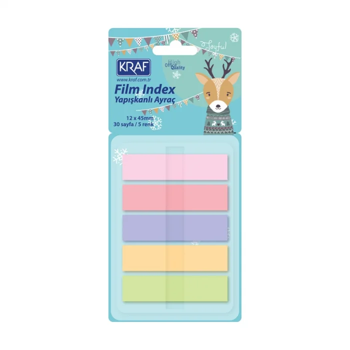 Kraf Film Index Pastel Renkler 5 Renk x 30 Sayfa