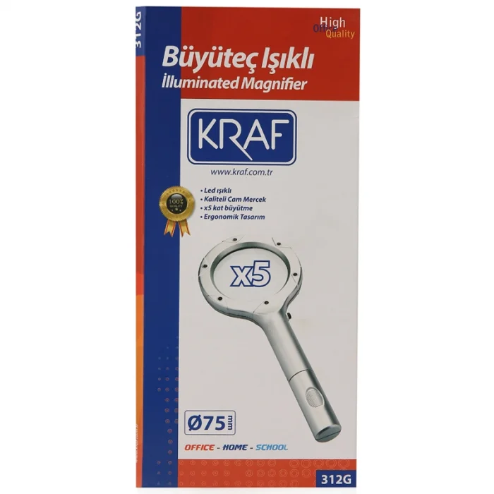 Kraf Işıklı Büyüteç 75 mm. 5x