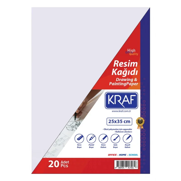 Kraf Resim Kağıdı 25x35 cm. 20li Paket