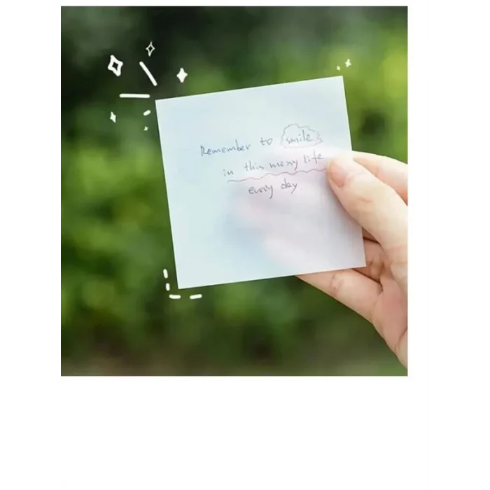 Kraf Şeffaf Post-it Yapışkanlı Not Kağıdı 76x76 mm. 50 yaprak ŞEFFAF MOR