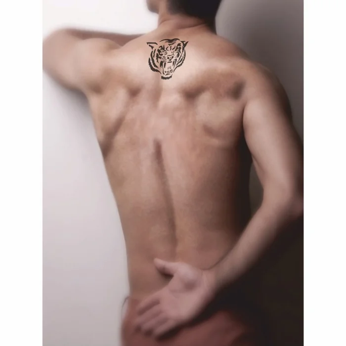 Kükreyen Kaplan Tattoo Geçici Dövme Şablonları Kına Kalıpları