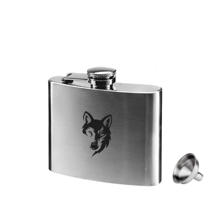 Kurt Desen Paslanmaz Çelik Cep İçki Matara Krom 5oz 150ml