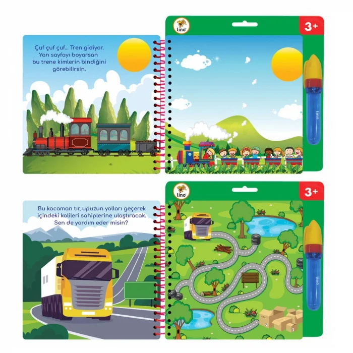 Lino Aqua Magic Book Sihirli Boyama Kitabı ARAÇLAR