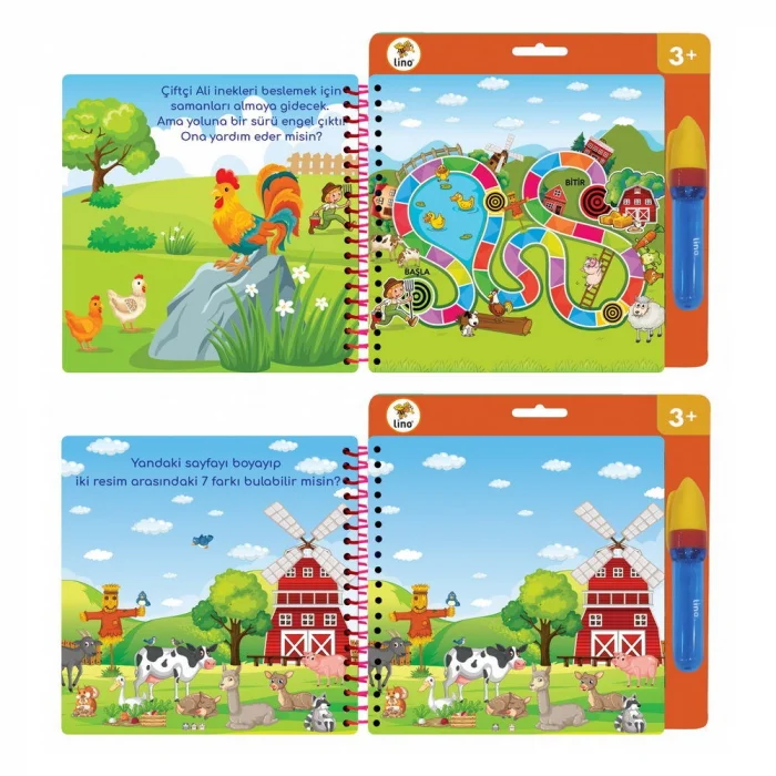 Lino Aqua Magic Book Sihirli Boyama Kitabı ÇİFTLİK