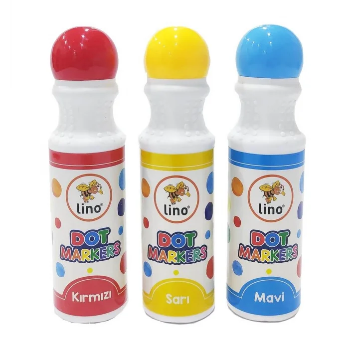Lino Dot Markers Yıkanabilir Keçeli Boya Kalemi 3 Renk