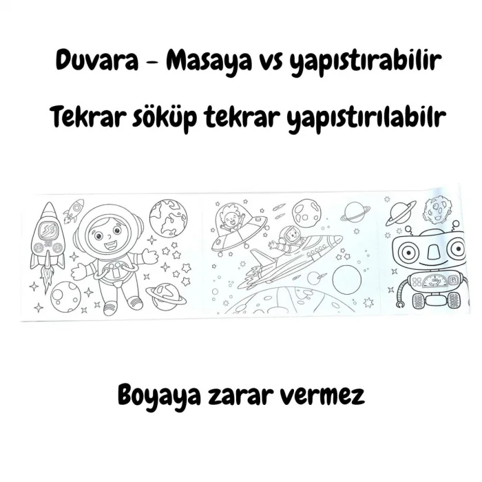 Lino Yapışkanlı Rulo Boyama Kağıdı 86x20 cm. DREAM SPACE