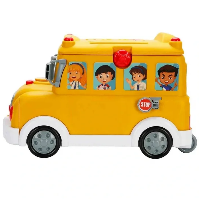 Little Chef 2in1 Sesli ve Işıklı Okul Otobüsü Dükkanı Oyun Seti 34 Parça