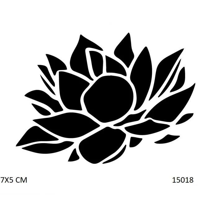 Lotus Çiçeği Geçici Dövme Şablonu