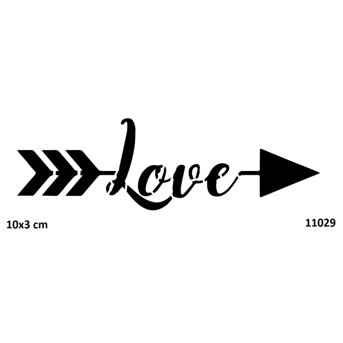 Love Aşk Oku Geçici Dövme Şablonu