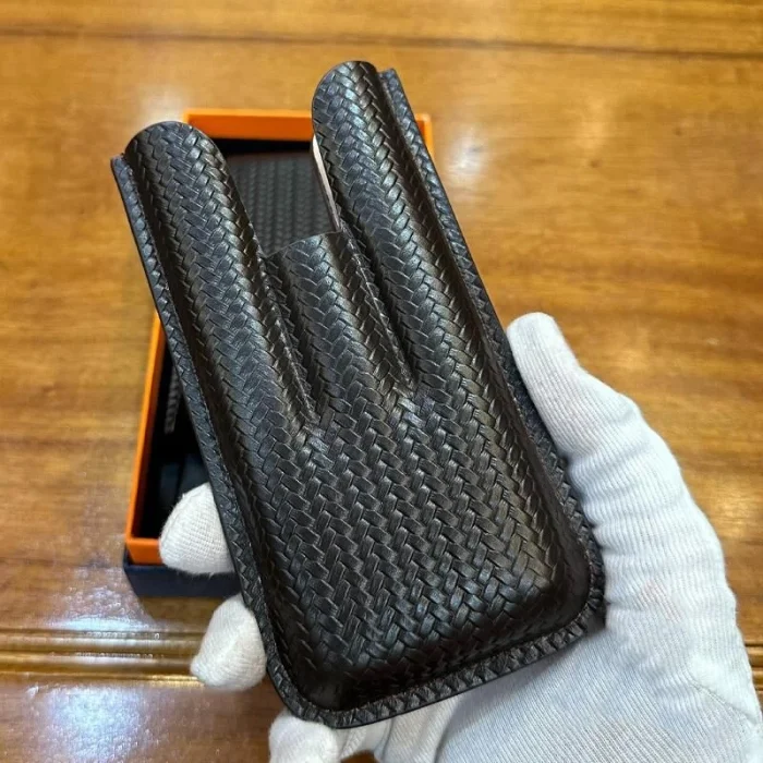 Lubinski Deri Puro Kılıfı Örgü Desen Siyah 3lü (60Ring)