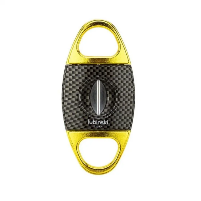 Lubinski Karbon Desen Metal V Puro Kesici Gold 60 Ring