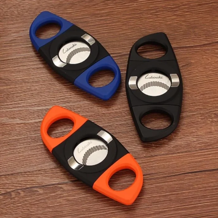 Lubinski Plastik Standlı Puro Kesici Siyah/Turuncu 60 Ring