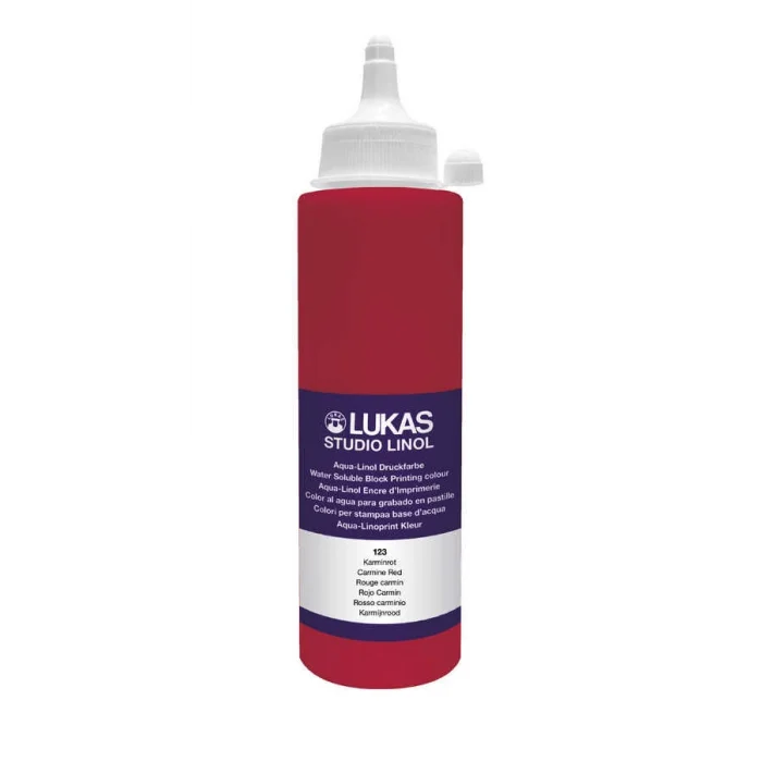 Lukas Studio Su Bazlı Linol Baskı Boyası 250 ml. Carmine