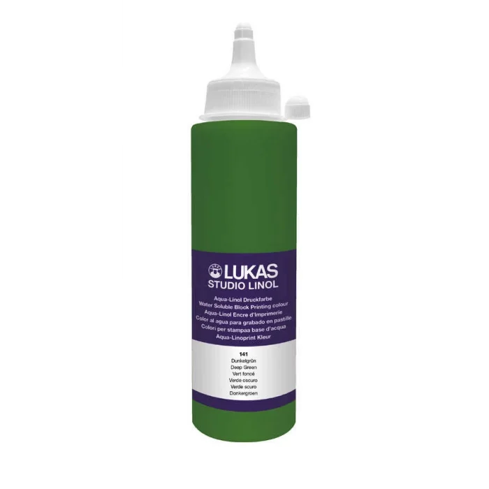 Lukas Studio Su Bazlı Linol Baskı Boyası 250 ml. Koyu Yeşil