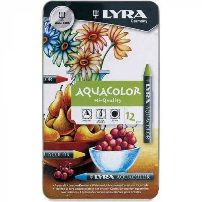 Lyra Aquacolor Sulandırılabilir Pastel Boya Seti 12 Renk