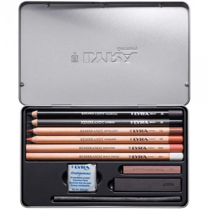 Lyra Rembrandt Charcoal Set Karakalem Eskiz Çizim Seti 11li