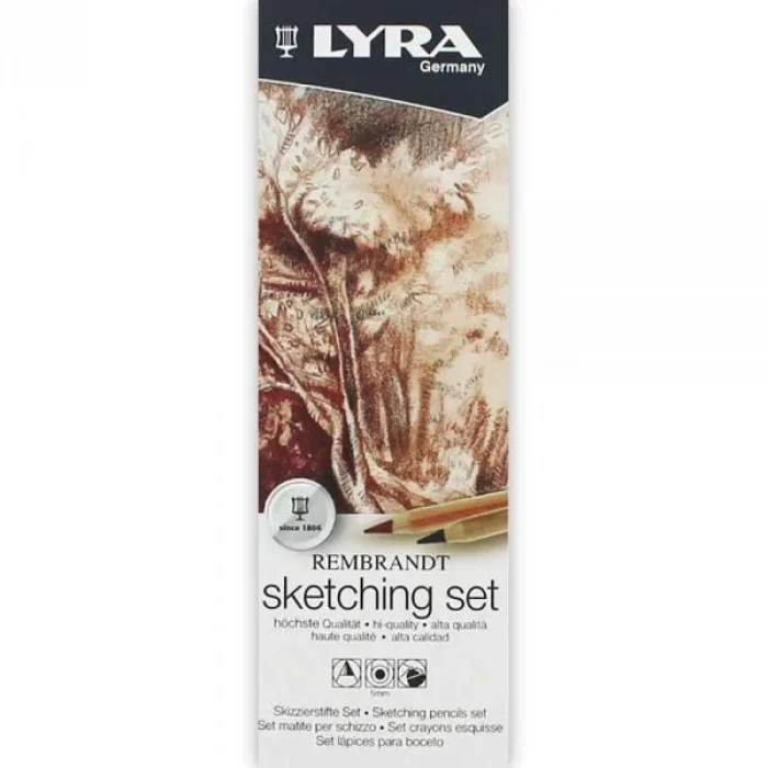 Lyra Rembrandt Sketching Set Karakalem Eskiz Çizim Seti 6lı