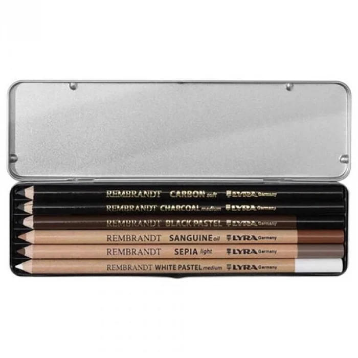 Lyra Rembrandt Sketching Set Karakalem Eskiz Çizim Seti 6lı