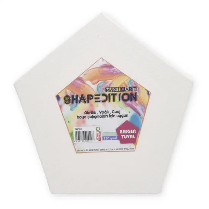 Magic Art Shapedition Beşgen Tuval 10 cm.