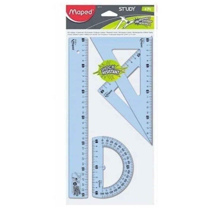 Maped Study Kırılmaz Çizim Seti 30 Cm. 4Lü (981701)