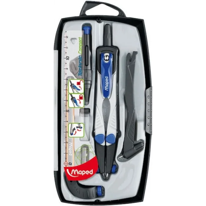 Maped Tehcnic Compact Uzatma Ayaklı Pergel Seti 7li