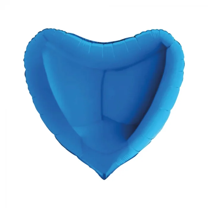 Mavi Kalp Folyo Balon 18