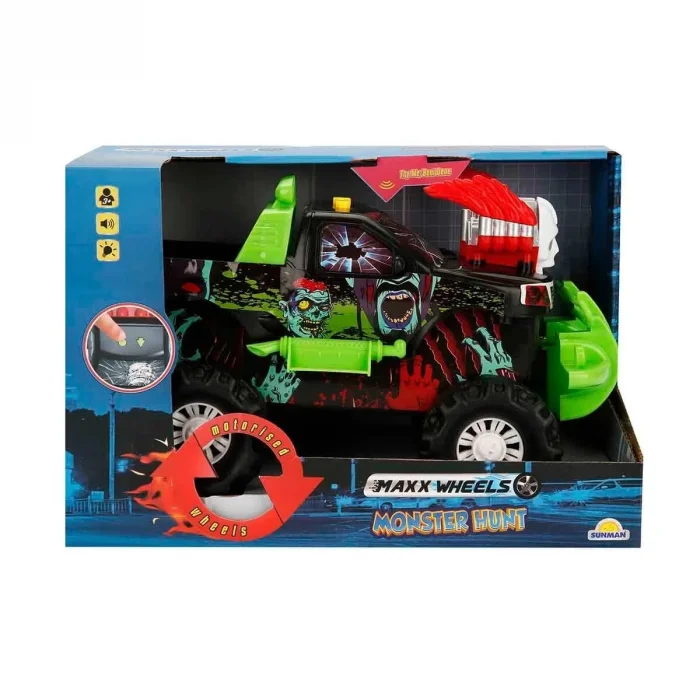 Maxx Wheels Monster Hunt Sesli ve Işıklı Motorize Araba 30 cm