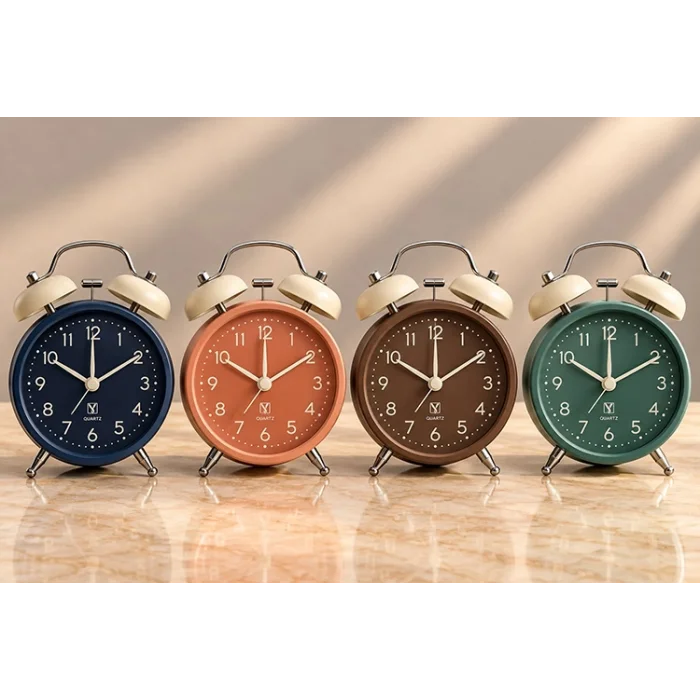 Metal Çift Zilli Çalar Saat Alk6459