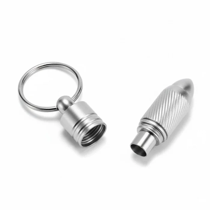 Metal Yaylı Puro Delici Anahtarlık Silver