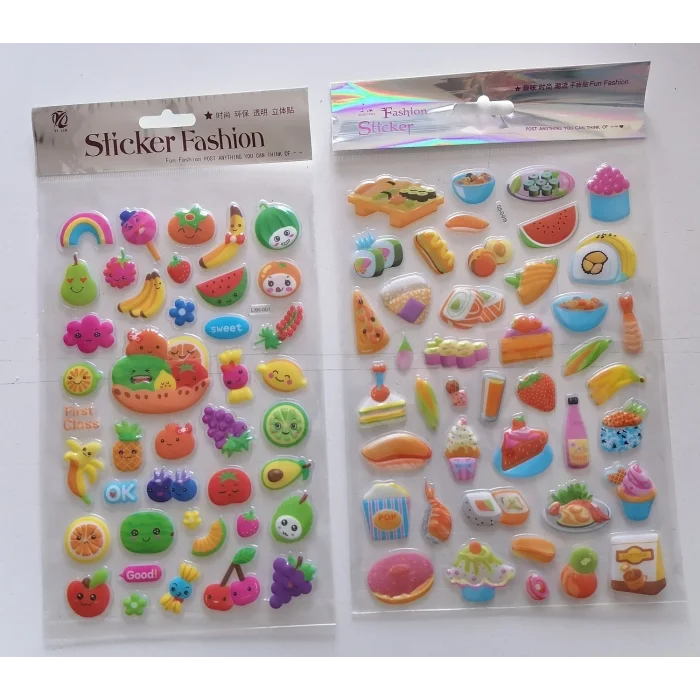 Meyve Şenliği 3D Kabartmalı Sticker Çıkartma seti