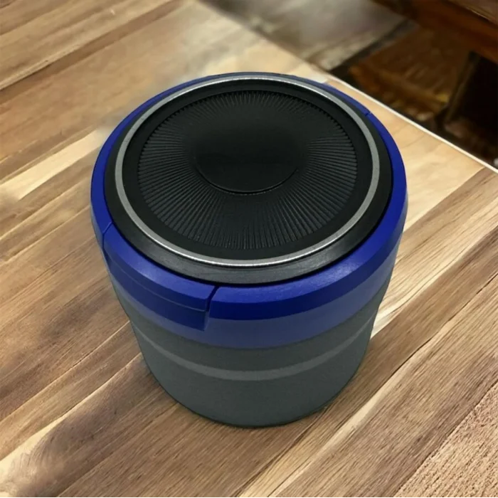Mini Led Işıklı Araç Araba Küllüğü Mavi 9cm