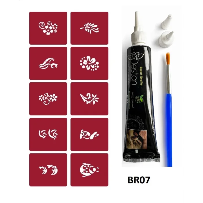 Minimal Kınalı Geçici Dövme Yapma Seti br007k