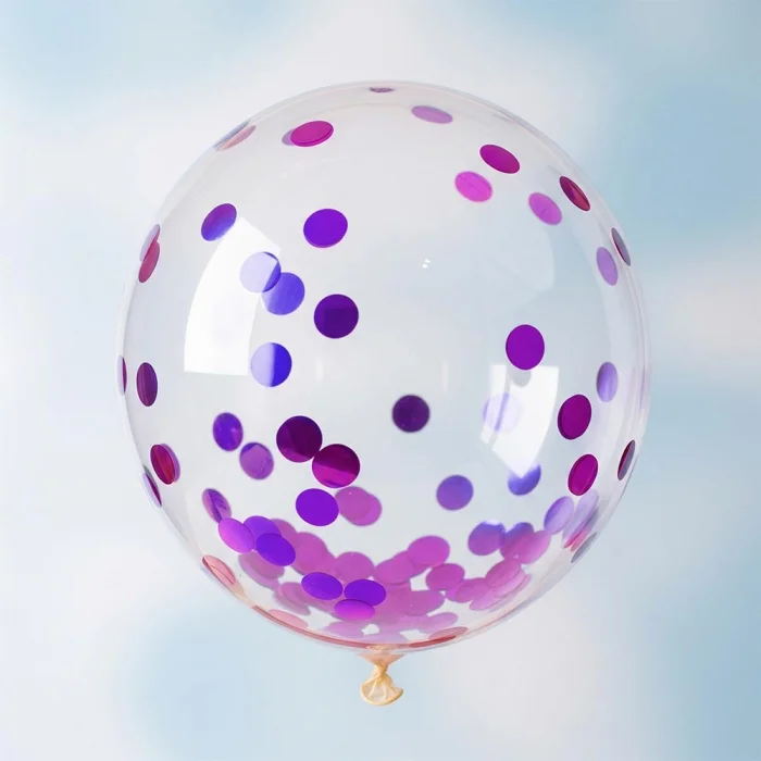 Mor Balon Süsleme Pulu