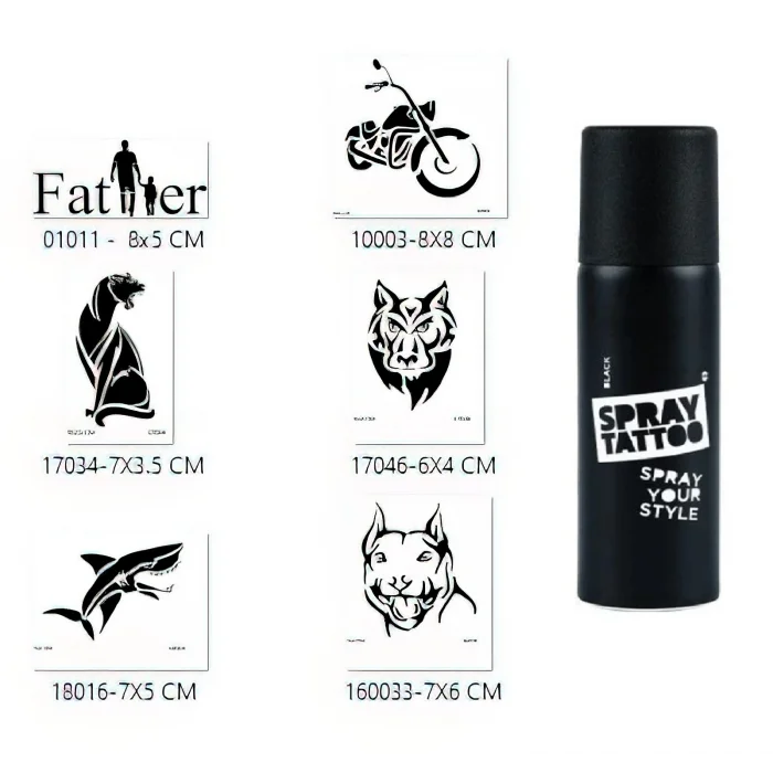 Motor Ve Köpek Sprey Dövme Seti Spray Tatto