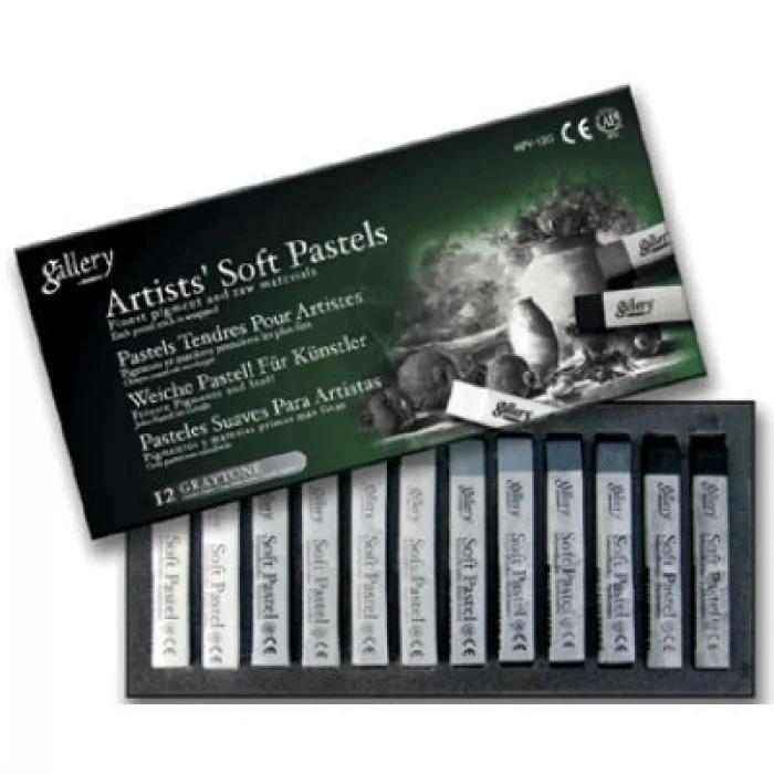 Mungyo Gallery Artists Soft Toz Pastel Boya Seti Grey Tones 12 Renk Gri Tonlar