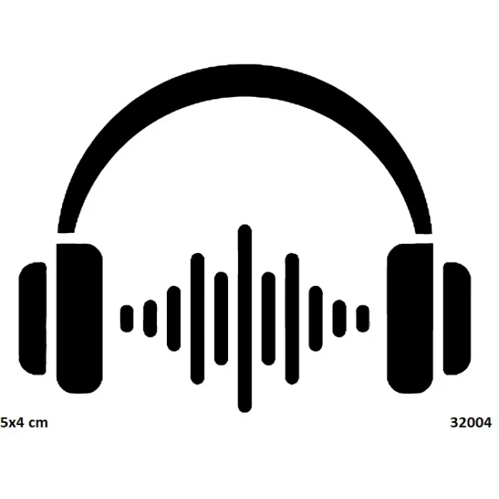 Müzik Ritim Geçici Dövme Şablonu