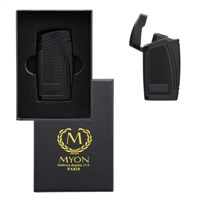 Myon 2 Pürmüz Alev Delicili Puro Çakmağı Siyah