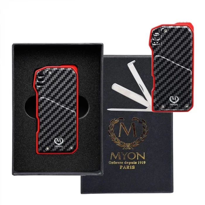 Myon Soft Alev Pipo Çakmağı Pipo Aksesuarlı Karbon Kırmızı