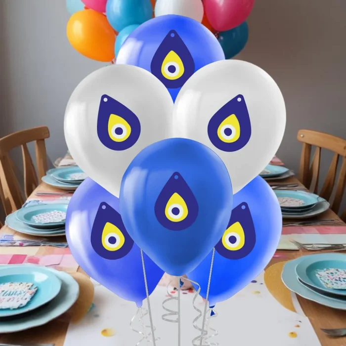 Nazar Boncuğu Baskılı Pastel Balon 12