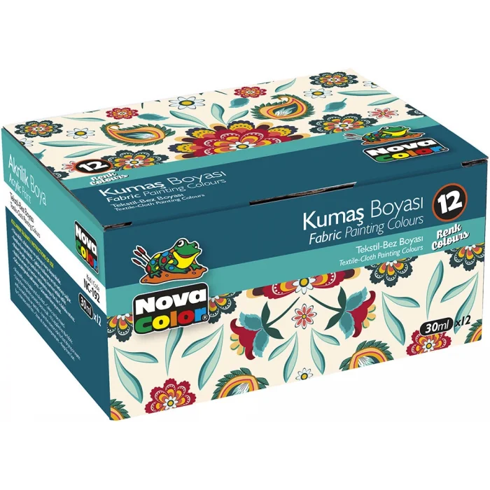 Nova Color Kumaş Boyası Seti 12 Renk x 30 ml.