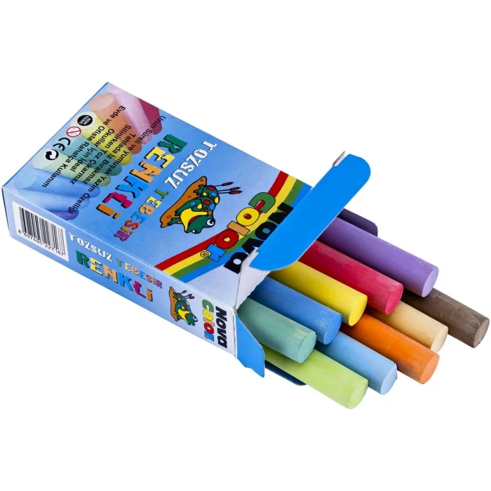 Nova Color Tozsuz Tebeşir Renkli 10lu