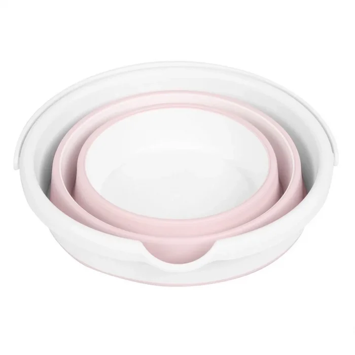 Numio Katlanır Bebek Küveti Banyo Seti 5'li Pembe