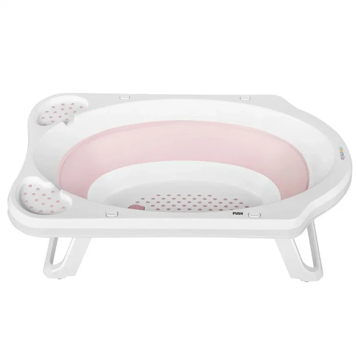 Numio Katlanır Bebek Küveti Banyo Seti 5'li Pembe