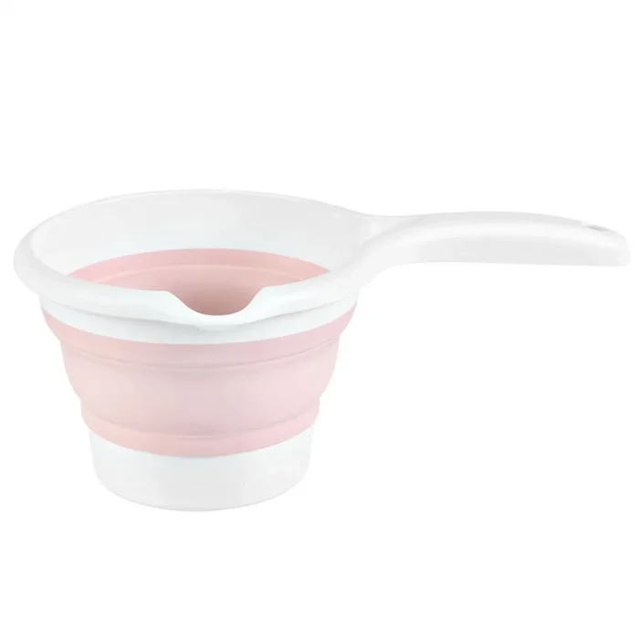 Numio Katlanır Bebek Küveti Banyo Seti 5'li Pembe